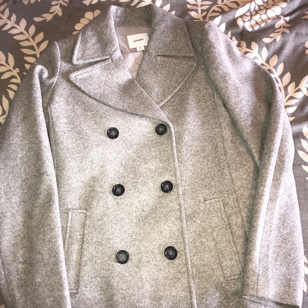 Peacoat, double breasted, grey TALL Medium